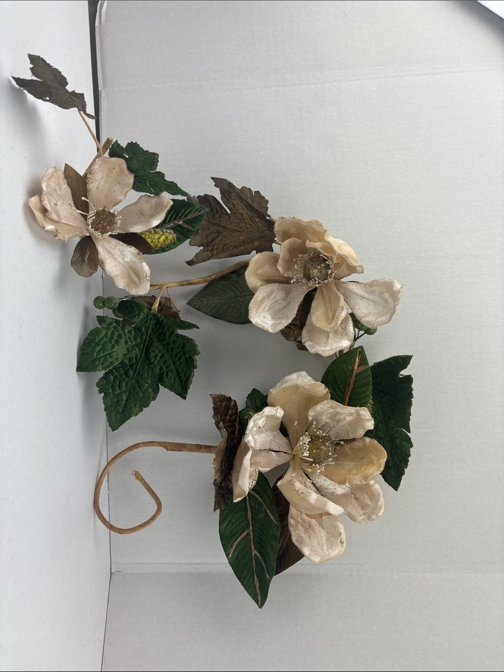 Neutral Magnolia Floral Stem Wall/ table Accent